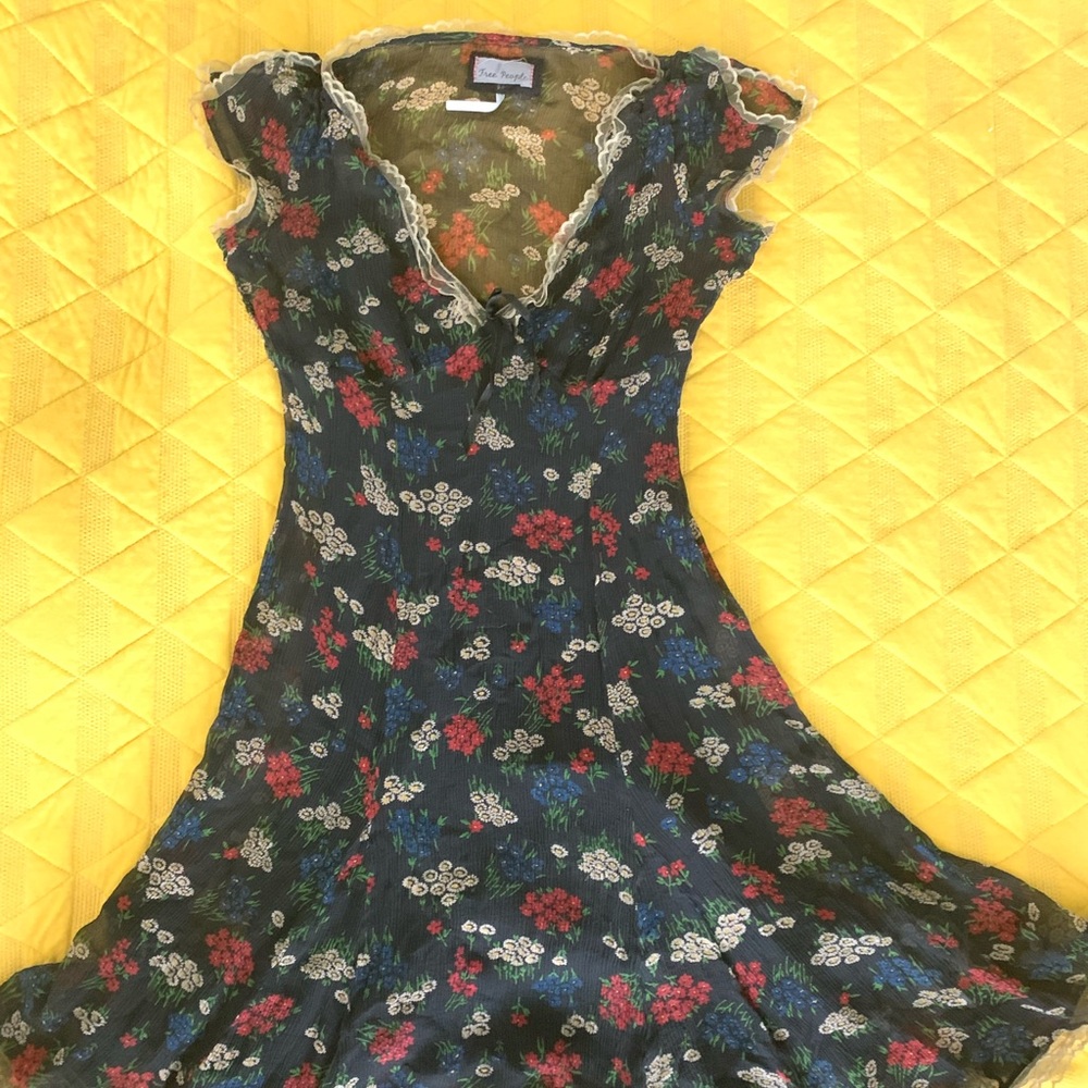 Free people black floral dress